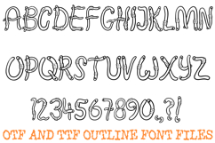 Little Worms Font Hand Drawn Comic Wiggly Lettering ABC Product Image 3