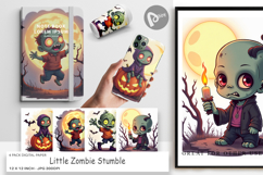 Digital Paper Halloween Zombie Stumble Product Image 1