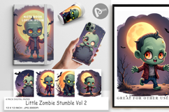 Digital Paper Halloween Zombie Stumble Product Image 1
