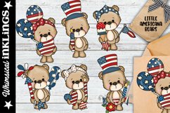 Little American Bears Clipart For Sublimation and Crafting Product Image 1