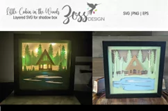 Little Cabin in the Woods| Shadow box layered svg cut file Product Image 1