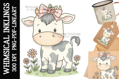 Little Calf Sublimation Clipart| DTF Clipart Product Image 1