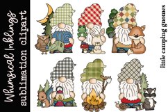 Little Camping Gnomes Sublimation Clipart Product Image 1