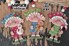 Little Christmas Elf Ornament Trio Laser SVG Product Image 1