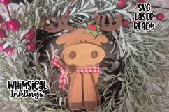 Little Christmas Moose Ornament Laser SVG Product Image 1