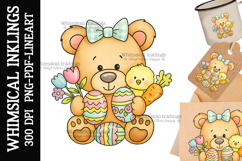 Little Easter Bear Sublimation Clipart Product Image 1