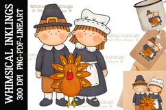 Little Pilgrims Sublimation Clipart Product Image 1