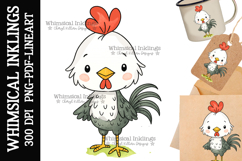 Bitty Rooster Sublimation Clipart Product Image 1