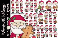 Little Santa Sublimation Clipart Bundle Product Image 1