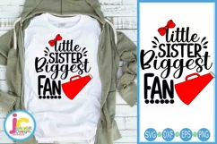 Cheer Sister Svg-Little Sister Biggest Fan Svg - Cheer Svg Product Image 1