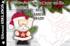 Little Tree Santa Ornament SVG For Laser Cutting Product Image 1