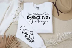 Live Boldly In Faith Embrace Sleeve SVG, Christian SVG Product Image 2