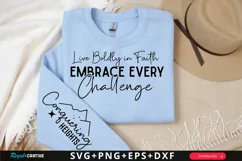 Live Boldly In Faith Embrace Sleeve SVG, Christian SVG Product Image 1