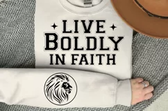 Live Boldly In Faith Sleeve SVG, Christian SVG Design Product Image 2