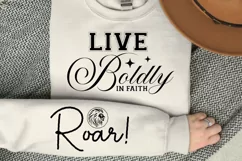 Live Boldly In Faith Sleeve SVG, Christian SVG Design Product Image 2