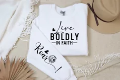 Live Boldly In Faith Sleeve SVG, Christian SVG Design Product Image 2
