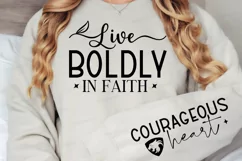 Live Boldly In Fait Sleeve SVG, Christian SVG Design Product Image 2