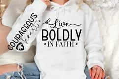 Live Boldly In Fait Sleeve SVG, Christian SVG Design Product Image 3