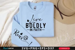 Live Boldly In Faith Sleeve SVG, Christian SVG Design Product Image 1