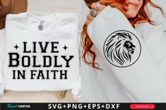 Live Boldly In Faith Sleeve SVG, Christian SVG Design Product Image 1