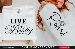 Live Boldly In Faith Sleeve SVG, Christian SVG Design Product Image 1
