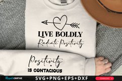 Live Boldly Radiate Sleeve SVG, Positivity SVG Design Product Image 1