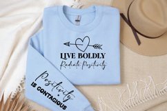 Live Boldly Radiate Sleeve SVG, Positivity SVG Design Product Image 2