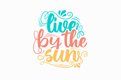 Live By Summer Typography T-shirt Design Product Image 1