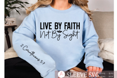 Live by faith not by sight Sleeve SVG Design Product Image 3