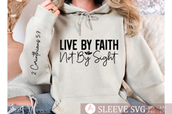 Live by faith not by sight Sleeve SVG Design Product Image 2