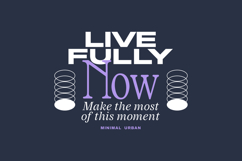 Live Fully Now Urban Typography T-shirt Design Product Image 1