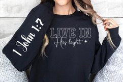 Live In His Light Sleeve SVG, Christian SVG Design Product Image 2