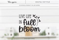 Live Life in full Bloom | Spring Home Decor svg Product Image 3