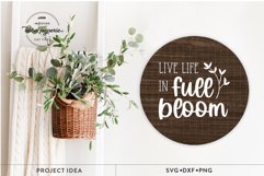 Live Life in full Bloom | Spring Home Decor svg Product Image 6