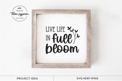 Live Life in full Bloom | Spring Home Decor svg Product Image 4