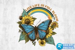 Live Life In Full Bloom Sublimation PNG Product Image 1