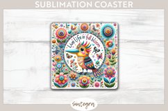 Live Life in Full Bloom v5 Square Coaster Sublimation Product Image 1