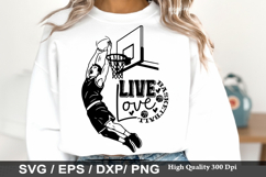 Basketball SVG Design -Little Sister Biggest Fan Product Image 4