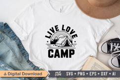 Live Love Camp SVG File | Camping SVG | Outdoor Designs Product Image 2