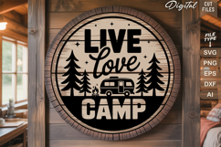 Camping Round Sign SVG Bundle | Outdoor Sign | Camping SVG Product Image 7