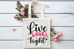 Live Love Fight SVG | Breast Cancer Awareness SVG Product Image 4