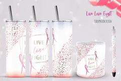 live love fight sublimation design for tumbler and mug