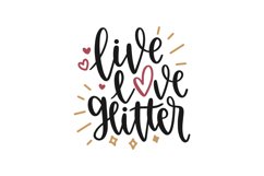Live Love Glitter SVG Cut File Product Image 1
