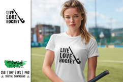 Live Love Hockey, Cutting File Product Image 1