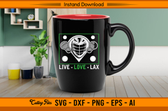 Live Love Lax SVG Lacrosse Goalie Mask Design File Product Image 2