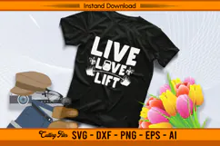 Live Love Lift SVG Fitness Gym Motivation Design Product Image 2