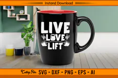 Live Love Lift SVG Fitness Gym Motivation Design Product Image 3