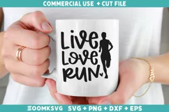 Live Love run SVG | Running SVG | Sports SVG Product Image 2