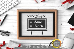 Live Love Teach Hand Lettering SVG Product Image 1