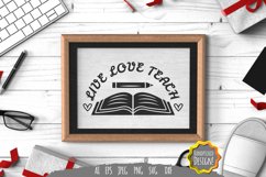 Live Love Teach Hand Lettering SVG Product Image 1